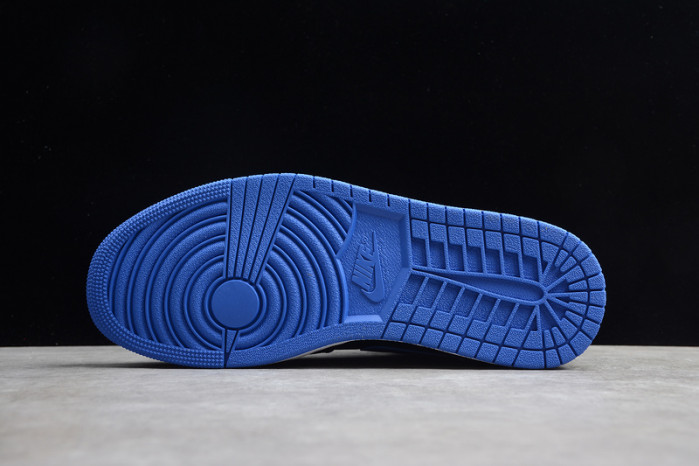 air jordan 1 mid black hyper royal 554724-068