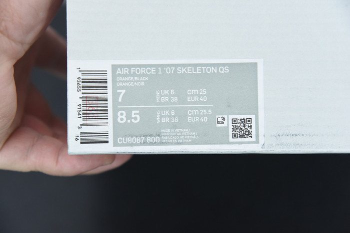 nike air force 1 low skeleton