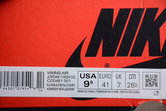 air jordan 1 silver toe cd0461-001