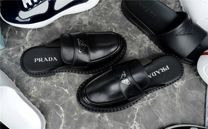 PRAD* LEATHER MULES